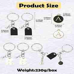 Наборы для изготовления брелока-подвески из смолы и сплава с эмалью и конструкторами в виде алфавита своими руками&nbsp;DIY-CJ0002-80