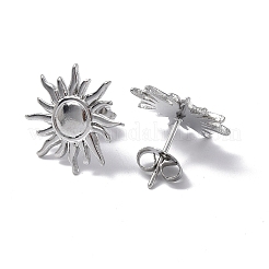 Anlaufgeschützte Ohrstecker aus 304 Edelstahl mit Sonnenmotiv für Damen&nbsp;EJEW-F300-10P