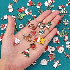 96шт рождественские подвески из сплава эмали JX267A