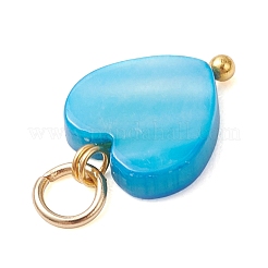 Подвески в форме сердца из натуральных окрашенных пресноводных ракушек&nbsp;PALLOY-JF05088-01