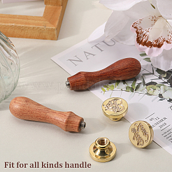 3 шт. 3 стиля позолоченная восковая печать латунная головка штампа&nbsp;AJEW-CP0007-52A