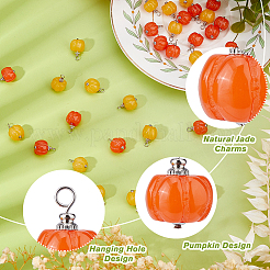 40 шт. двухцветные подвески из непрозрачной смолы в виде растений PALLOY-FH00153