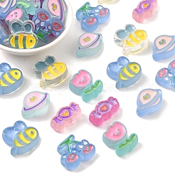 32шт 8 стиля прозрачные акриловые бусины MACR-FS0001-95