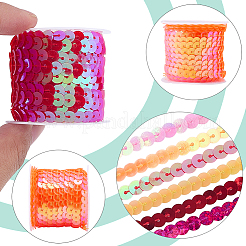 6 Rolle 6 Farben umweltfreundliche Paillettenperlen aus Kunststoff&nbsp;PVC-CY0001-06B