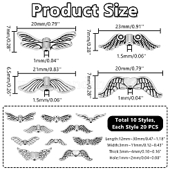 200шт 10 стиля бусины из сплава в тибетском стиле TIBE-DR0001-01A-AS