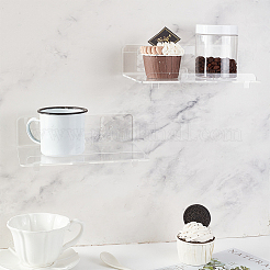 2 упаковка прозрачных акриловых плавающих подвесных полок DIY-WH0488-06