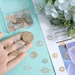 80 шт. 10 стиля подвески-соединители из латуни с филигранным покрытием KKC-SC0001-04