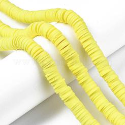 Плоские круглые бусины из глины ручной работы полимерные&nbsp;CLAY-R067-10mm-22