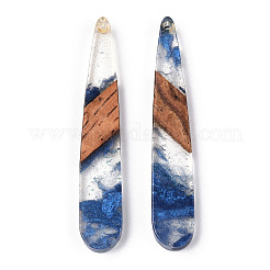 Подвески из прозрачной смолы и ореха&nbsp;RESI-ZX017-67