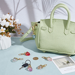 6шт 6-х цветная клубничная акриловая подвеска-украшение&nbsp;HJEW-ME00007