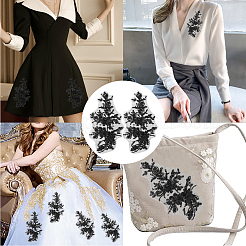 Аксессуары для вышивки цветочной марлей и блестками DIY-WH0430-464A