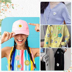 36 шт. 6-х цветная компьютерная вышивка подсолнечника на тканевой основе пришивные нашивки DIY-FG0005-43