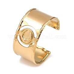 Браслеты-манжеты из нержавеющей стали 304 Moon&nbsp;LS-BJEW-B157-01G