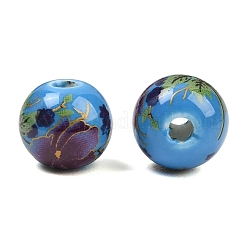 Perles de porcelaine à la main imprimés&nbsp;PORC-R134-01
