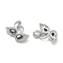 Pendentifs en laiton zircon cubique micro pavé noir&nbsp;CU-CBA5C42-11P