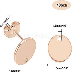 Фурнитура для сережек-гвоздиков из нержавеющей стали 304 с вакуумным покрытием pvd&nbsp;STAS-UN0016-05B-RG
