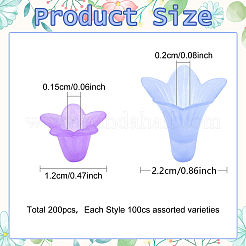 400шт 2 стиля прозрачные акриловые бусины&nbsp;FACR-YW0001-11