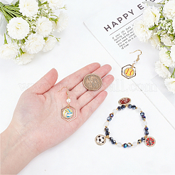 5pcs 5 styles de pendentifs en émail en alliage&nbsp;ENAM-GA0001-21