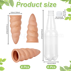 6 botella de plástico PET con tapa de rosca&nbsp;AJEW-NB0009-02A