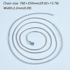 Простое длинное колье из нержавеющей стали JN1102A