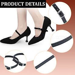 2 пара двухцветных женских регулируемых съемных ремешков из искусственной кожи для обуви на высоком каблуке&nbsp;AJEW-CL0002-06B