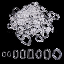 170pcs 8 Stile transparente Acryl-Verbindungsringe&nbsp;TACR-CA0001-35