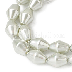 Нити бусин-имитаторов из гальванизированного непрозрачного стекла с имитацией жемчуга&nbsp;EGLA-H113-05C