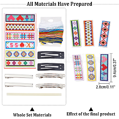 Pinces à cheveux bricolage kits de fabrication de point de croix&nbsp;DIY-WH0304-312