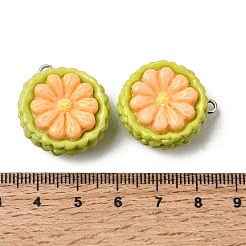 Colgantes de resina opaca con forma de fruta&nbsp;RESI-C079-03E