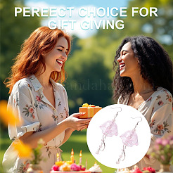 Латунь болтающиеся серьги EJEW-TAC00023