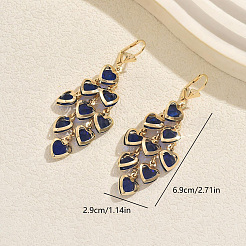 Серьги-кольца с кисточками в форме сердца из латуни&nbsp;LC3720-4