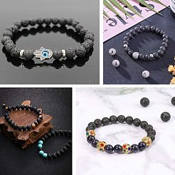 Бусы из натуральной лавы G-OC0001-38-10mm