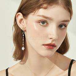 Латунные серьги-гвоздики из циркония&nbsp;KK-DC0004-92