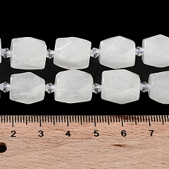 天然石クオーツクリスタルビーズ連売り  ロッククリスタルビーズ  シードビーズで  多面カット  菱形  12~15x9~12x9~12mm  穴：1~1.2mm  約20~21個/連  15.20~15.51インチ（38.6~39.4cm）&nbsp;G-C182-26-01
