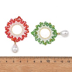 Pendentifs en verre et en laiton&nbsp;PALLOY-MZ01381
