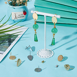 48 шт. 3 стиля 2 цвета 201 нержавеющая сталь серьги-гвоздики фурнитура STAS-UN0043-68