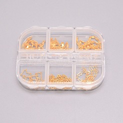 Set di decorazioni per nail art con catena in metallo 3d in lega&nbsp;MRMJ-WH0072-88