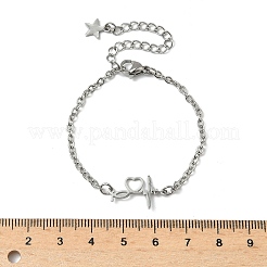 Браслеты с сердечным ритмом из нержавеющей стали 304 BJEW-F500-05P
