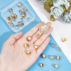 30個 5スタイル 304ステンレススチール製イヤーカフ金具  穴付き  ゴールドカラー  9.5~11.5x6~10x9.5~10.5mm  穴：0.9mm  6個/スタイル&nbsp;STAS-UN0056-22