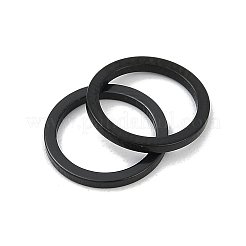 イオンプレーティング（IP）304ステンレススチールリンクリング  ニッケルフリー  丸いリング  ブラック  10x0.8mm&nbsp;LS-STAS-S079-13-B02-B-NF