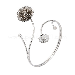 Bracelets manchettes en alliage à coussinets pour filles et femmes&nbsp;AJEW-A063-01B-P