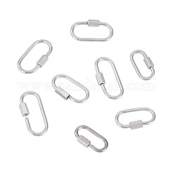 8 Stück 4 Stile 304 Edelstahl Schraube Karabiner Schloss Charms&nbsp;STAS-TA0005-54