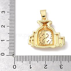 Ciondoli con micro pavé di zirconi chiari&nbsp;KK-L253-13G-04