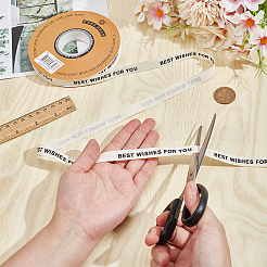 30 ярд хлопковой ленты с наилучшими пожеланиями и надписью OCOR-WH0086-87D