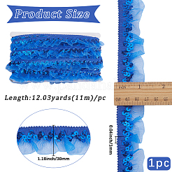 Чинлон со складками и кружевной отделкой&nbsp;OCOR-WH20012-21G