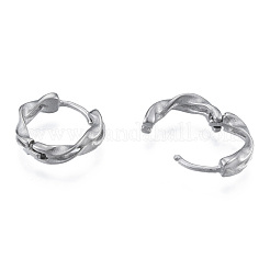 Не тускнеющие серьги-кольца из хирургической нержавеющей стали 316 для мужчин и женщин EJEW-N052-09