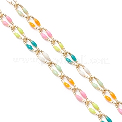 Изготовление браслета-цепочки из латуни толщиной 3 мм с цветной эмалью&nbsp;AJEW-JB01429