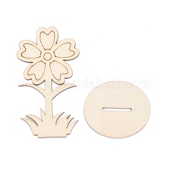Вырезание незаконченных деревянных цветов своими руками WOOD-P017-05