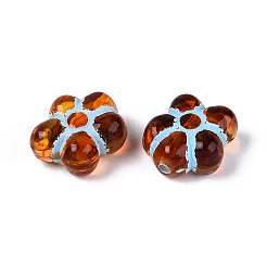 Окрашенные прозрачные акриловые бусины OACR-T029-03C