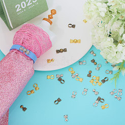 60 шт. 3-х цветные застежки-кнопки из сплава&nbsp;FIND-GL0002-01